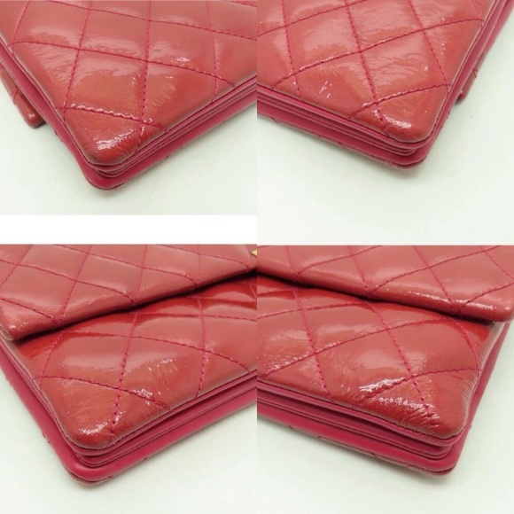 CHANEL Patent Goatskin Quilted Small 3 Pocket Accordion Flap - Picture 11 of 12